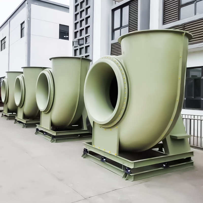 Стеклопластиковые (ФРП) коррозионностойкие вентиляторы среднего и низкого давления