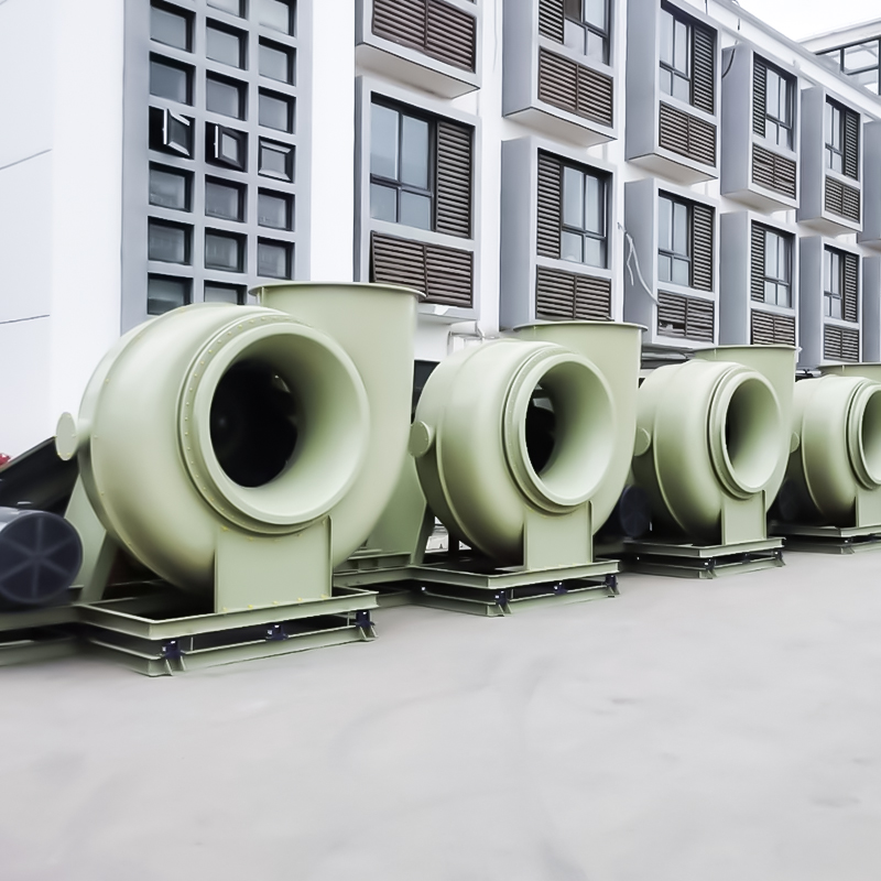 Стеклопластиковые (ФРП) коррозионностойкие вентиляторы среднего и низкого давления